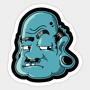 mr blue Sticker